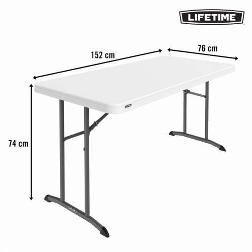 Sklopivi stol Lifetime Bijela 152 x 74 x 76 cm Cijena