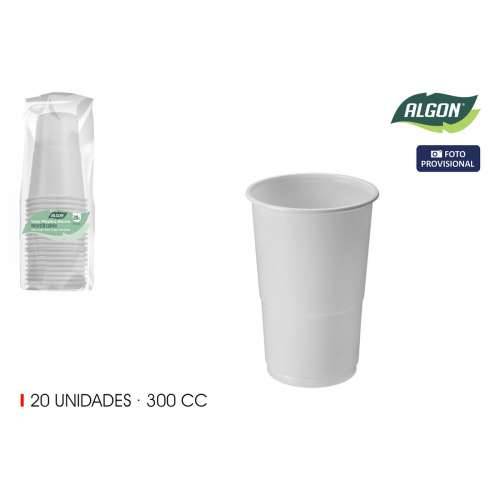 Set Čaša Algon Bijela 300 ml 20 Dijelovi (24 kom.) Cijena