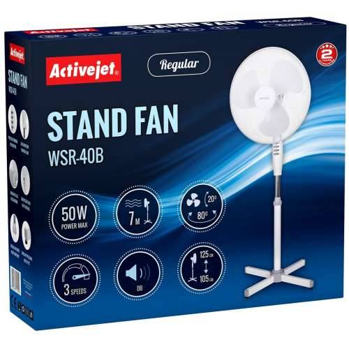 Podni Ventilator Activejet WSR-40B Bijela Siva Srebrna 50 W Cijena