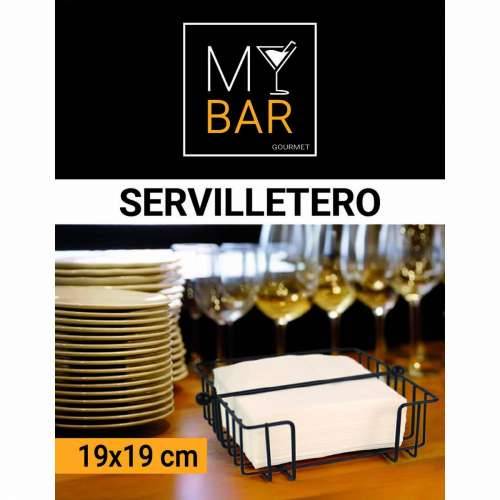 Stalak za salvete My Bar Crna Metal 19 x 19 x 7,5 cm (12 kom.) Cijena