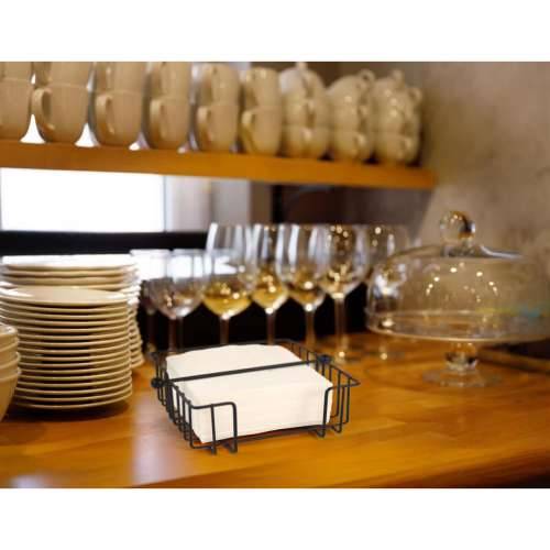 Stalak za salvete My Bar Crna Metal 19 x 19 x 7,5 cm (12 kom.) Cijena