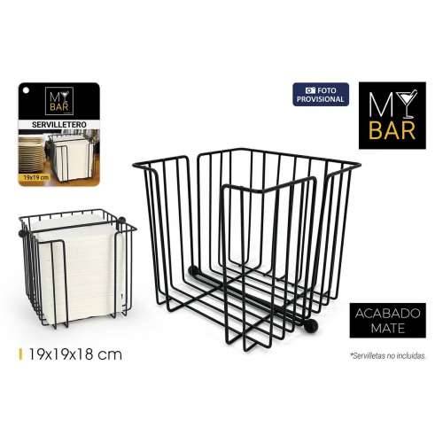 Stalak za salvete My Bar Crna Metal 19 x 19 x 18 cm (8 kom.) Cijena