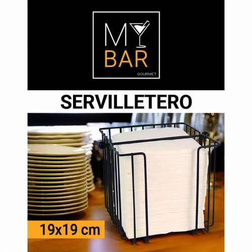 Stalak za salvete My Bar Crna Metal 19 x 19 x 18 cm (8 kom.) Cijena