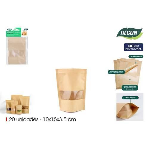 Vrećica za hranu za višekratnu upotrebu Algon 10 x 15 x 3,5 cm 20 Dijelovi (18 kom.) Cijena