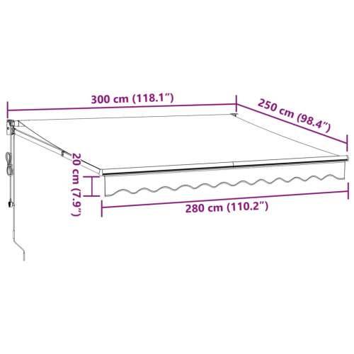 Tenda na automatsko uvlačenje bordo 300 x 250 cm - boja burgundca i bijela 300 x 250 cm 1 Cijena
