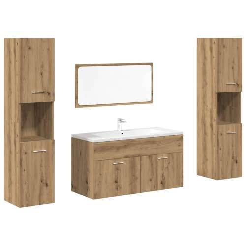 4-dijelni set kupaonskog namještaja käsityöläinen tammi - hrast artisan 90 x 38.5 x 46 cm 1 4 Cijena