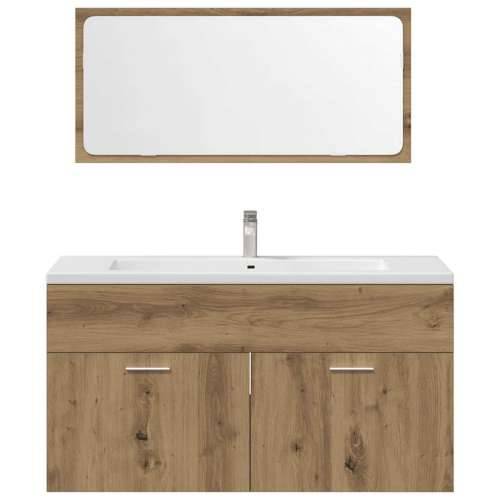 4-dijelni set kupaonskog namještaja käsityöläinen tammi - hrast artisan 90 x 38.5 x 46 cm 1 4 Cijena