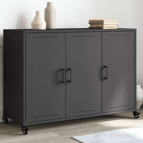 Komoda crna 100,5 x 39 x 72 cm čelik - Crna 1 Cijena