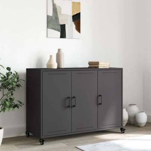 Komoda crna 100,5 x 39 x 72 cm čelik - Crna 1 Cijena