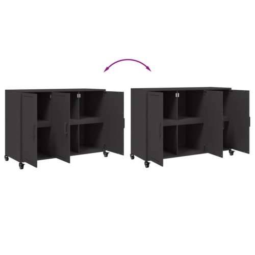 Komoda crna 100,5 x 39 x 72 cm čelik - Crna 1 Cijena