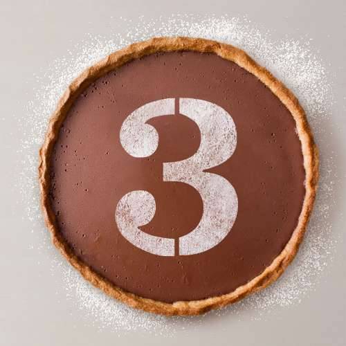 Predložak za torte Algon 25 cm Brojevi 3 (36 Jedinice) Cijena