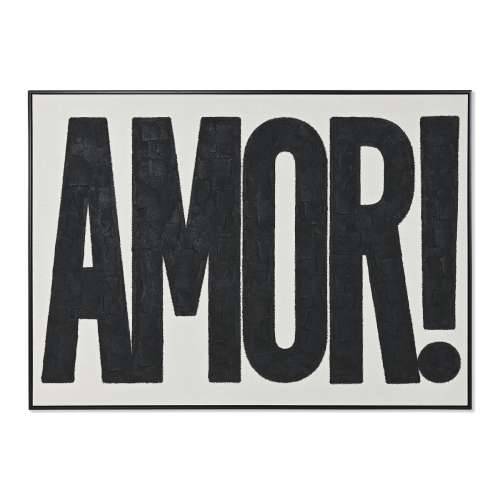 Slika Home ESPRIT Amor! Bijela Crna moderan 103 x 4,5 x 143 cm Cijena