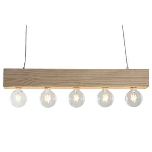 Stropna svjetiljka Home ESPRIT Bijela Crna Svijetlo smeđi Drvo 50 W 80 x 10 x 30 cm Cijena