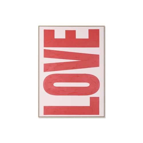 Slika Home ESPRIT Love Crvena Roza moderan 103 x 4,5 x 143 cm 103 x 4 x 143 cm Cijena