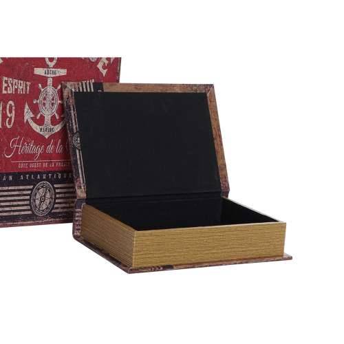 Set ukrasnih kutija Home ESPRIT Pisana Drvo Platno Sidro Cijena
