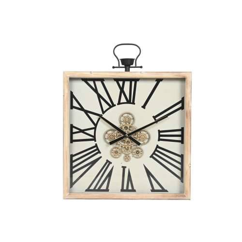 Zidni sat Home ESPRIT Bijela Prirodno Metal borovina 60 x 8,5 x 73 cm Cijena