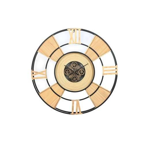 Zidni sat Home ESPRIT Crna Prirodno Metal Ratan 100 x 9 x 100 cm Cijena