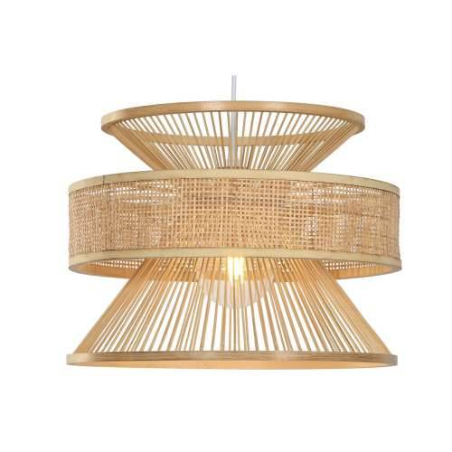 Stropna svjetiljka Home ESPRIT Smeđa Bambus 50 W 40 x 40 x 30 cm Cijena