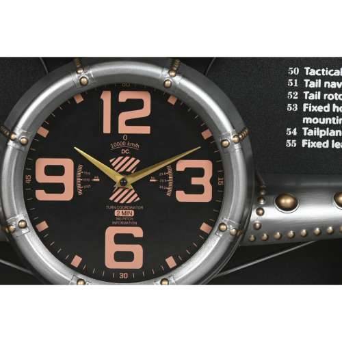 Zidni sat Home ESPRIT zlatan Srebrna Metal Avion Vintage 175 x 21 x 64 cm Cijena