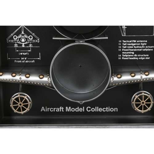 Zidni sat Home ESPRIT zlatan Srebrna Metal Avion Vintage 175 x 21 x 64 cm Cijena