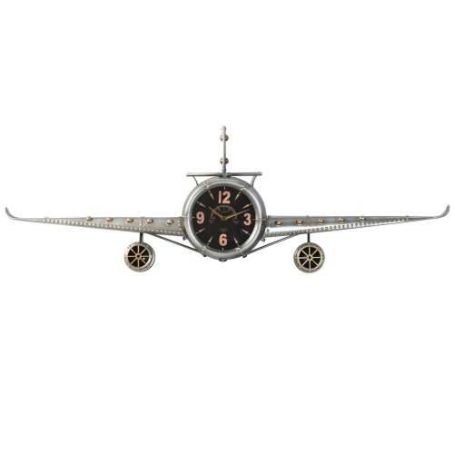 Zidni sat Home ESPRIT zlatan Srebrna Metal Avion Vintage 143 x 20 x 46 cm Cijena