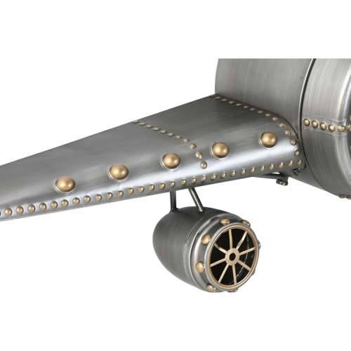 Zidni sat Home ESPRIT zlatan Srebrna Metal Avion Vintage 143 x 20 x 46 cm Cijena