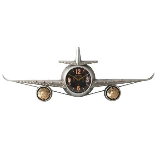 Zidni sat Home ESPRIT zlatan Srebrna Metal Avion Vintage 114 x 11 x 40 cm Cijena