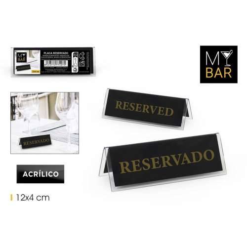 Identifikacijska pločica My Bar RESERVADO / RESERVED 12 x 4 cm 2 mm 24 kom. Cijena