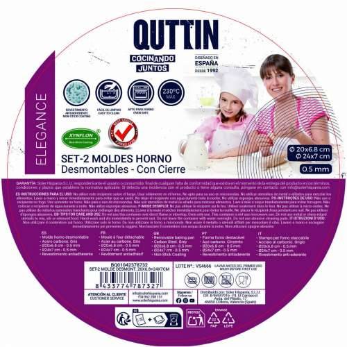 Odvojivi Kalup Quttin Crna 20 x 6,8+24 x 7 cm 2 Dijelovi (6 kom.) Cijena