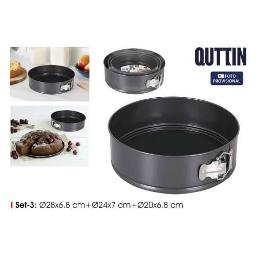 Odvojivi Kalup Quttin Crna 24 x 7+28 x 6,8 cm 3 Dijelovi (6 kom.) Cijena