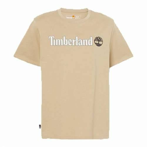 Muška Majica Kratkih Rukava Timberland Kennebec River Linear Logo Svijetlo smeđi Cijena