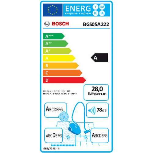 Usisavač bez vrećice BOSCH BGS05A222 Bijela Crna 700 W Cijena