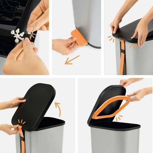 Kanta za smeće Rotho Ribo Silver Srebro Plastika 35 L Cijena
