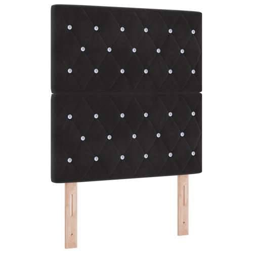 Naslon za glavu s kristalnim gumbima tapecirani crni 80 cm baršun, Naslon za glavu s kristalnim gumbima tapecirani crni 160 cm b Cijena