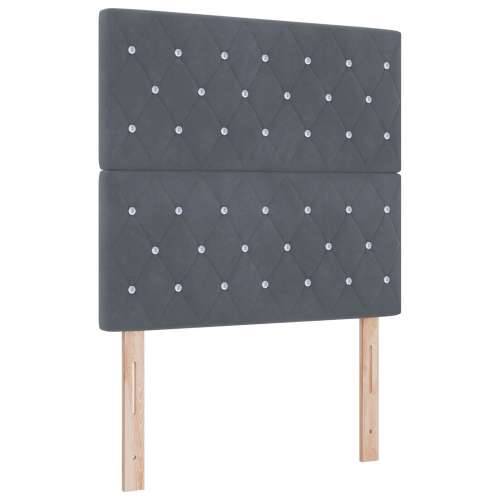 Naslon za glavu s kristalnim gumbima, tapecirani, tamno sivi, 90 cm, Naslon za glavu s kristalnim gumbima, tapecirani, tamno siv Cijena