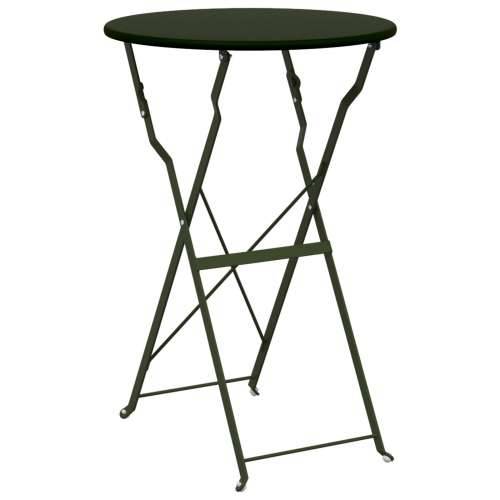 Sklopivi Bistro Stol Tamnozelena Ø50x71 cm Metal s praškastim premazom Cijena