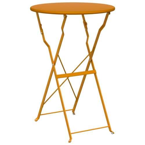 Sklopivi Bistro Stol Boja senfa Ø50x71 cm Čelik obložen prahom Cijena
