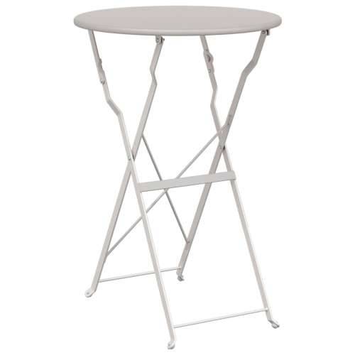 Sklopivi Bistro Stol Bež Ø50x71 cm Obojen čelik Cijena