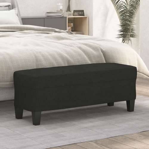 Klupa crna 100x35x41 cm od tkanine - Crna 100 x 35 x 41 cm Cijena