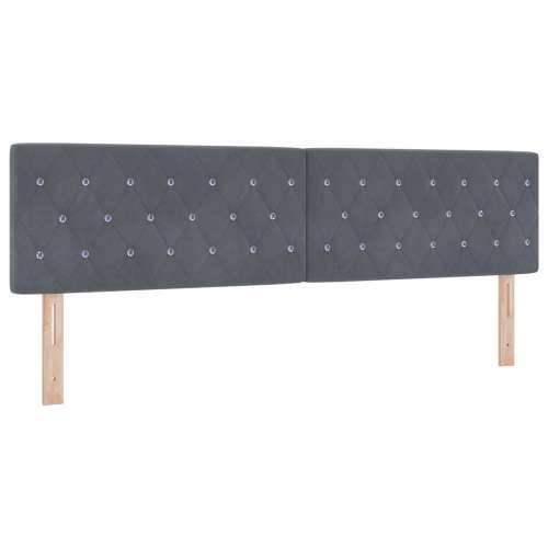 Naslon za glavu s kristalnim gumbima, tamnosiva, 180 cm, baršun Cijena