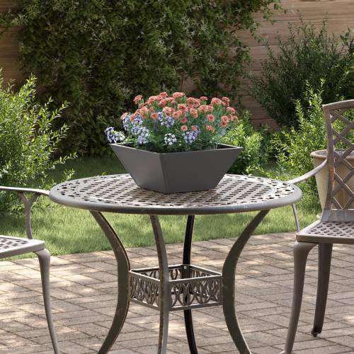 Metalna sadilica Crna Metal 35 x 35 x 15 cm Izdržljiva Cijena