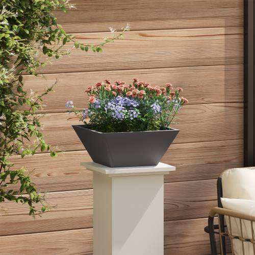 Metalna sadilica Crna Metal 35 x 35 x 15 cm Izdržljiva Cijena