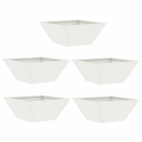 Set Plastičnih Sadilica Bijela Plastika 35 x 35 x 15 cm Cijena