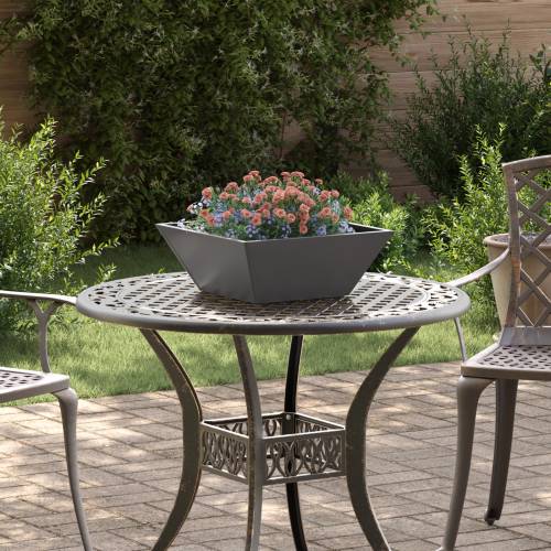 Metalna sadilica Crna Metal 40 x 40 x 15 cm Izdržljiva Cijena