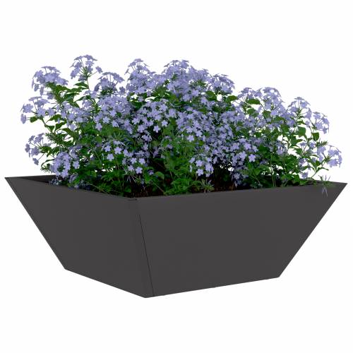 Metalna sadilica Crna Metal 40 x 40 x 15 cm Izdržljiva Cijena