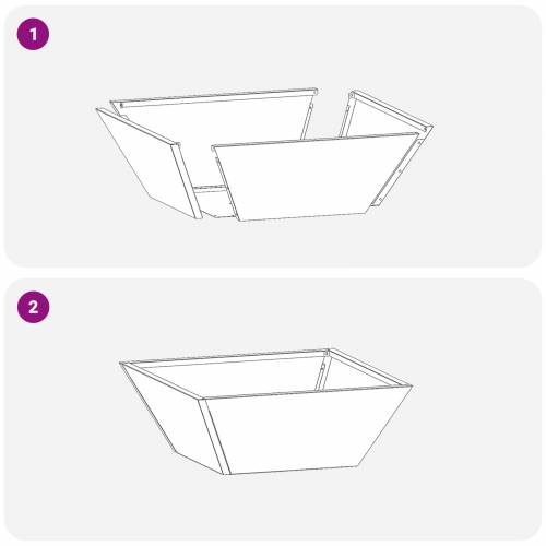 Set plastičnih sadilica Bijela Plastika 40 x 40 x 15 cm Složljivo Cijena