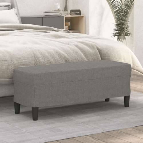 Klupa tamnosiva 100 x 35 x 41 cm od tkanine - Tamno siva 100 x 35 x 41 cm Cijena
