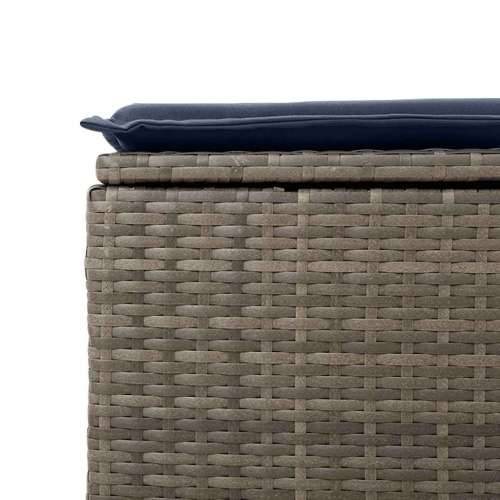 Vrtna garnitura - 8-dijelni set vrtnih sofa od poliratana s jastucima sivi - Siva 1 Cijena