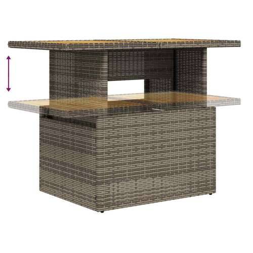 Vrtna garnitura - 7-dijelni set vrtnih sofa sivi od poliratana - Siva 1 Cijena