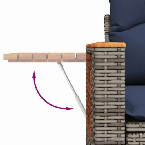 Vrtna garnitura - 7-dijelni set vrtnih sofa sivi od poliratana - Siva 1 Cijena
